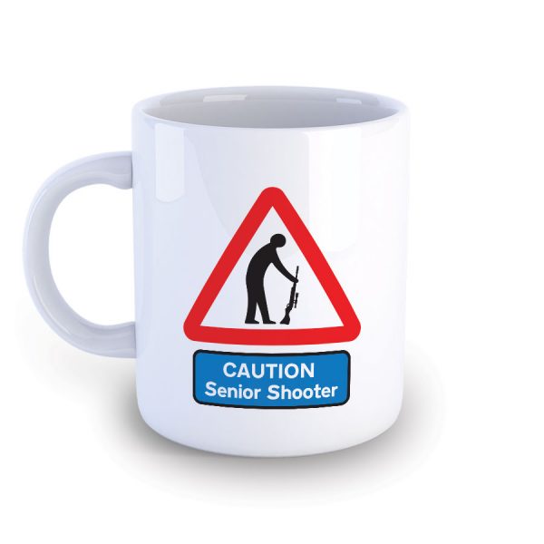 Caution Senior Shooter Funny Mug