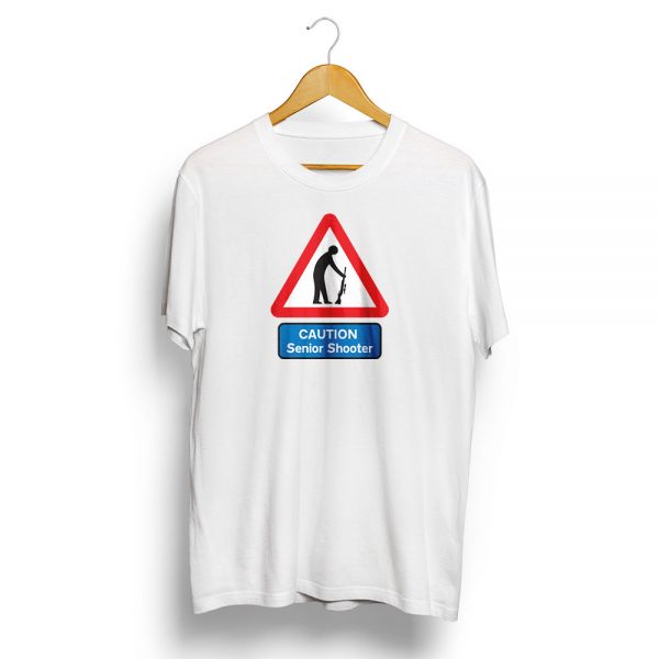 Senior Shooter Road Sign T-Shirt White