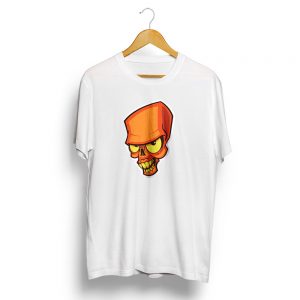 Crazy Skull White T-Shirt