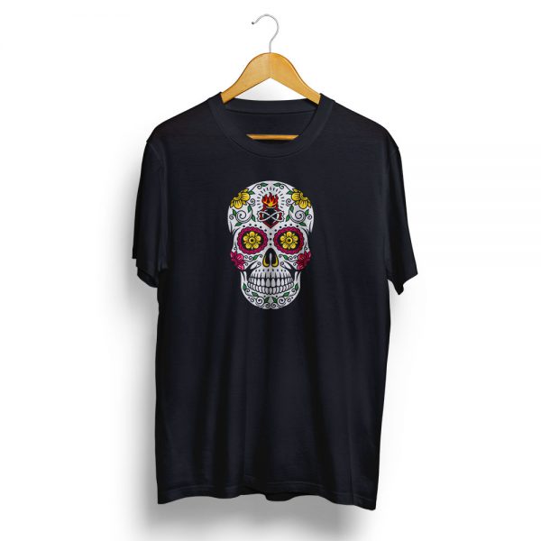 Dia De Muertos Day of the Dead Sugar Skull Black T-shirt