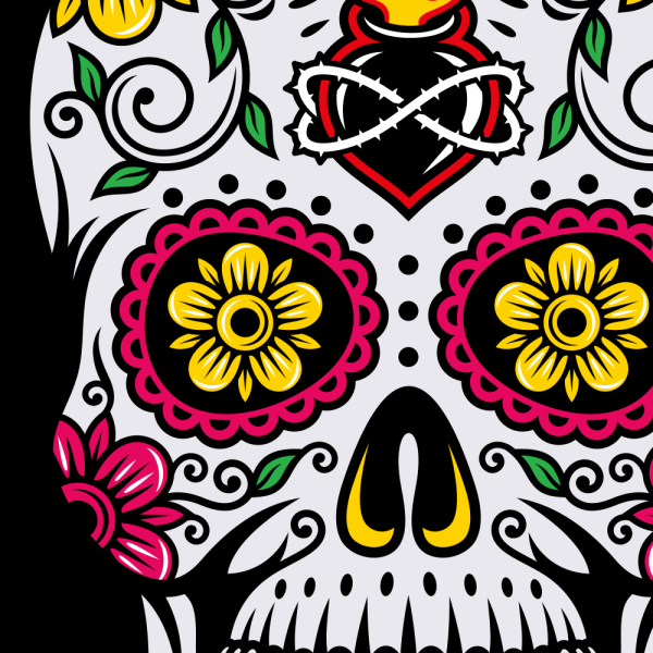 Dia De Muertos Day of the Dead Sugar Skull T-shirt